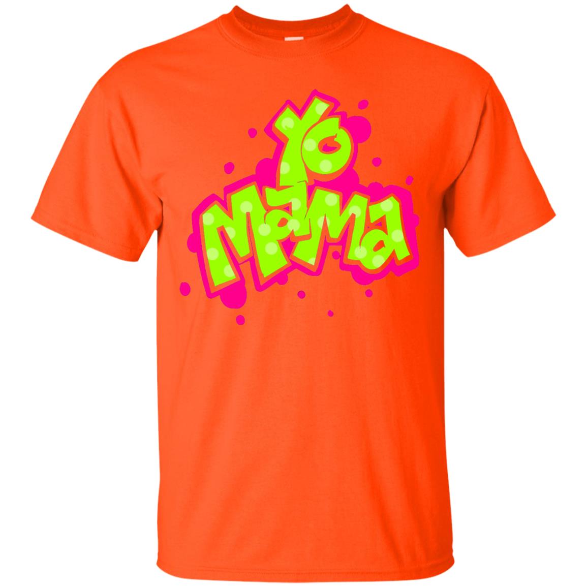 Yo Mama Fresh Princes Style 90s Hip Hop Party T-shirt Orange