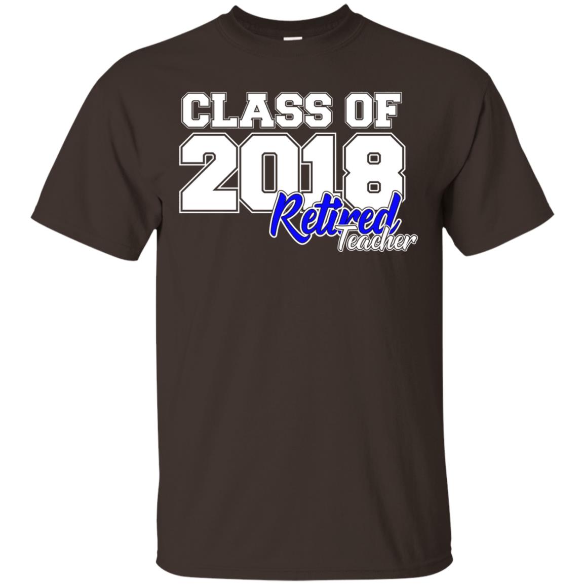Retirement T-shirt Class Of 2018 Retired Teacher Dark Chocolate