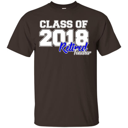 Retirement T-shirt Class Of 2018 Retired Teacher Dark Chocolate