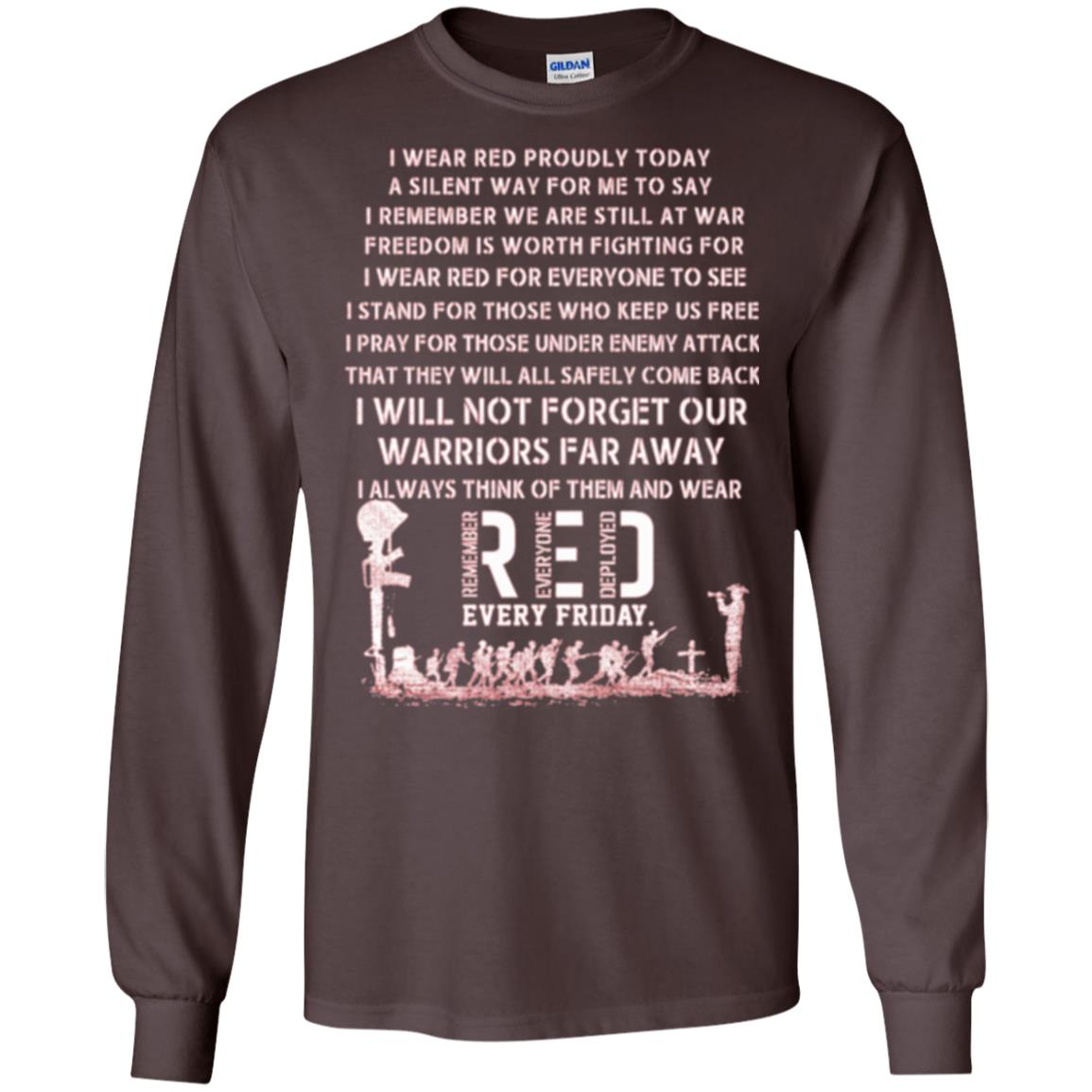 Red Friday Military T-shirt Wear Red Friday Dark Chocolate