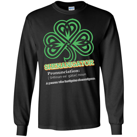 Saint Patrick's Day T-shirt Shenanigator A Person Who Instigates Shenanigans Black