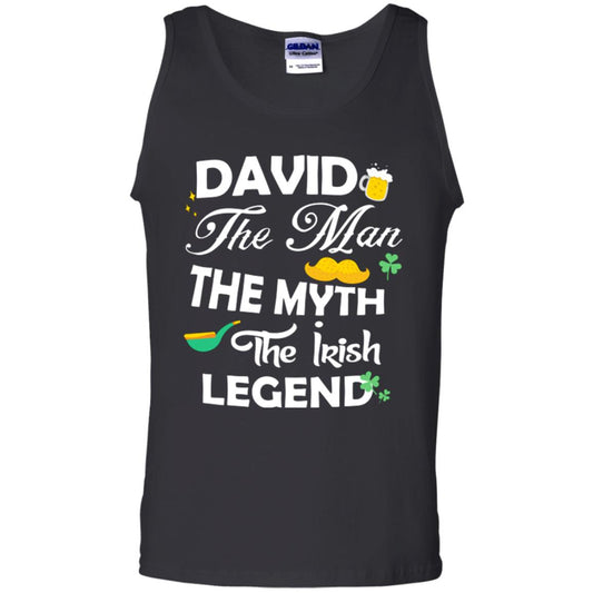 Saint David's Day T-shirt David The Man The Myth The Irish Legend Black