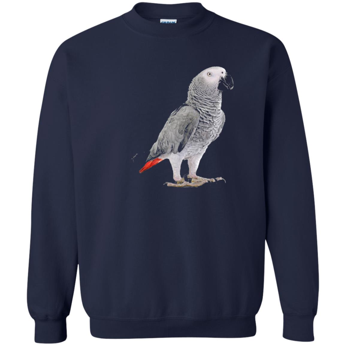 Funny African Grey Parrot Bird T-shirt Navy