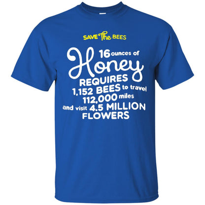 Save The Bees Honey Bee T-shirt Royal