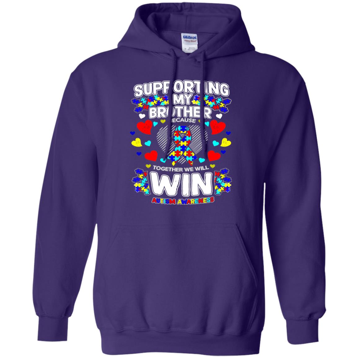 Autism Awareness Shirts For Supporting My Brother Purple
