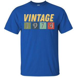 Vintage 1974 44th Birthday Gift Shirt For Mens Or WomensG200 Gildan Ultra Cotton T-Shirt