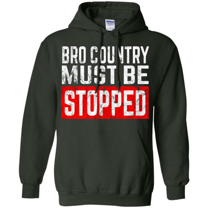 Bro Country Must Be Stopped Traditional Outlaw Country Shirt Forest Green