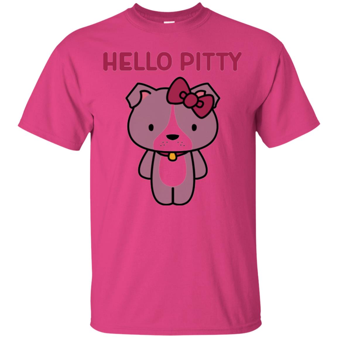 Hello Pitty Dog Lover Shirt Heliconia