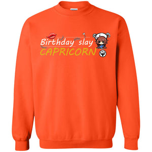 Cute Capricorn Girl Birthday Lip Slay T-shirtG180 Gildan Crewneck Pullover Sweatshirt 8 oz.