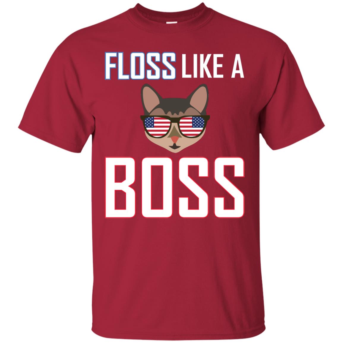 Floss Like A Boss Cat Shirt Cardinal