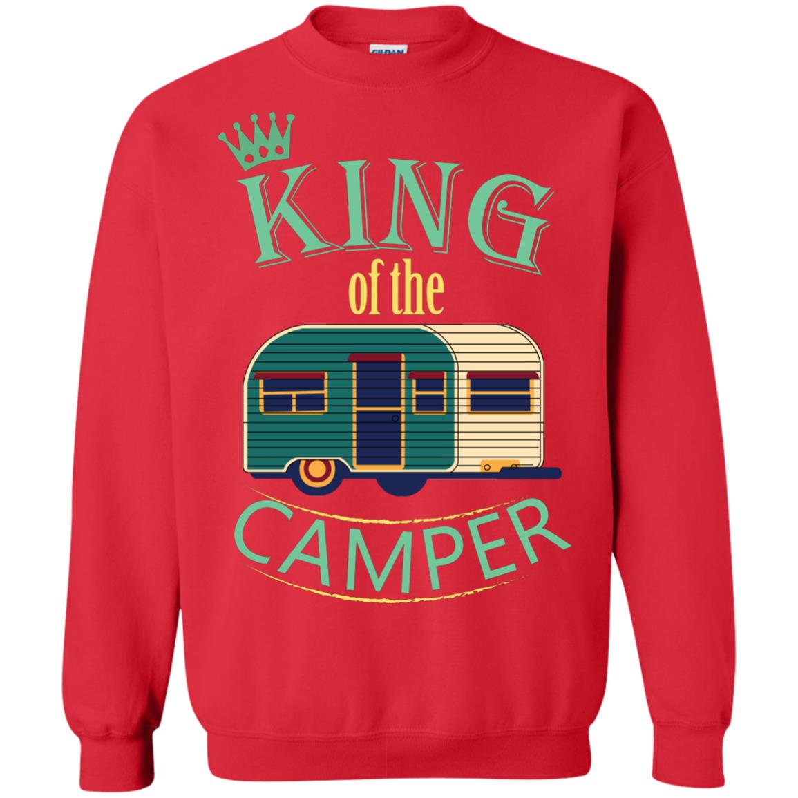 King Of The Camper Camping Lover Shirt Red