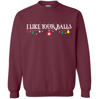 Christmas T-shirt I Like Your Balls Maroon