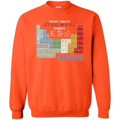Film T-shirt Star Wars Periodic Table Of Elements Graphic Orange