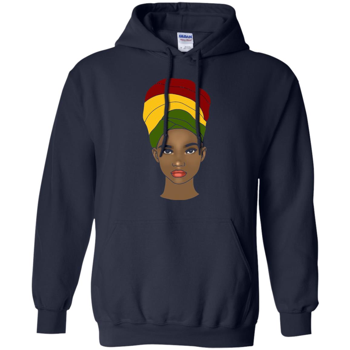 Melanin Rocks African Queen Melanin T-shirt Navy