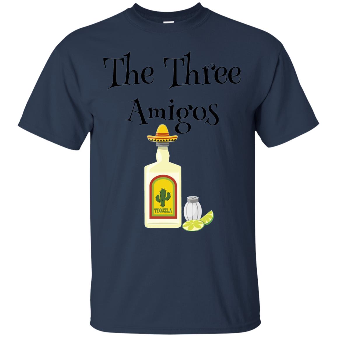 Cooking Lovers T-shirt The Three Amigos Tequila Salt Lime Navy