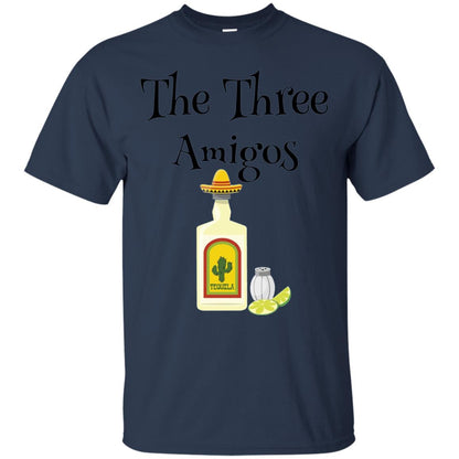 Cooking Lovers T-shirt The Three Amigos Tequila Salt Lime Navy