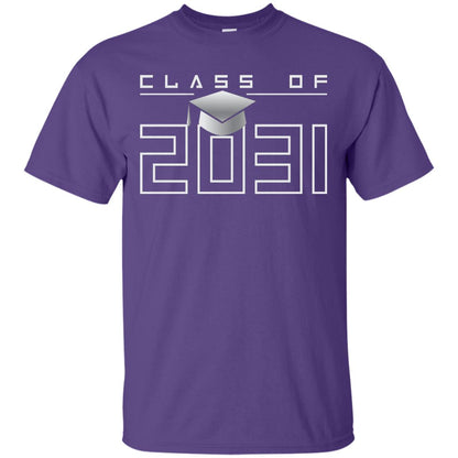 Class Of 2031 Kindergarten First Day Of School Graduate In 2031 Shirt Purple