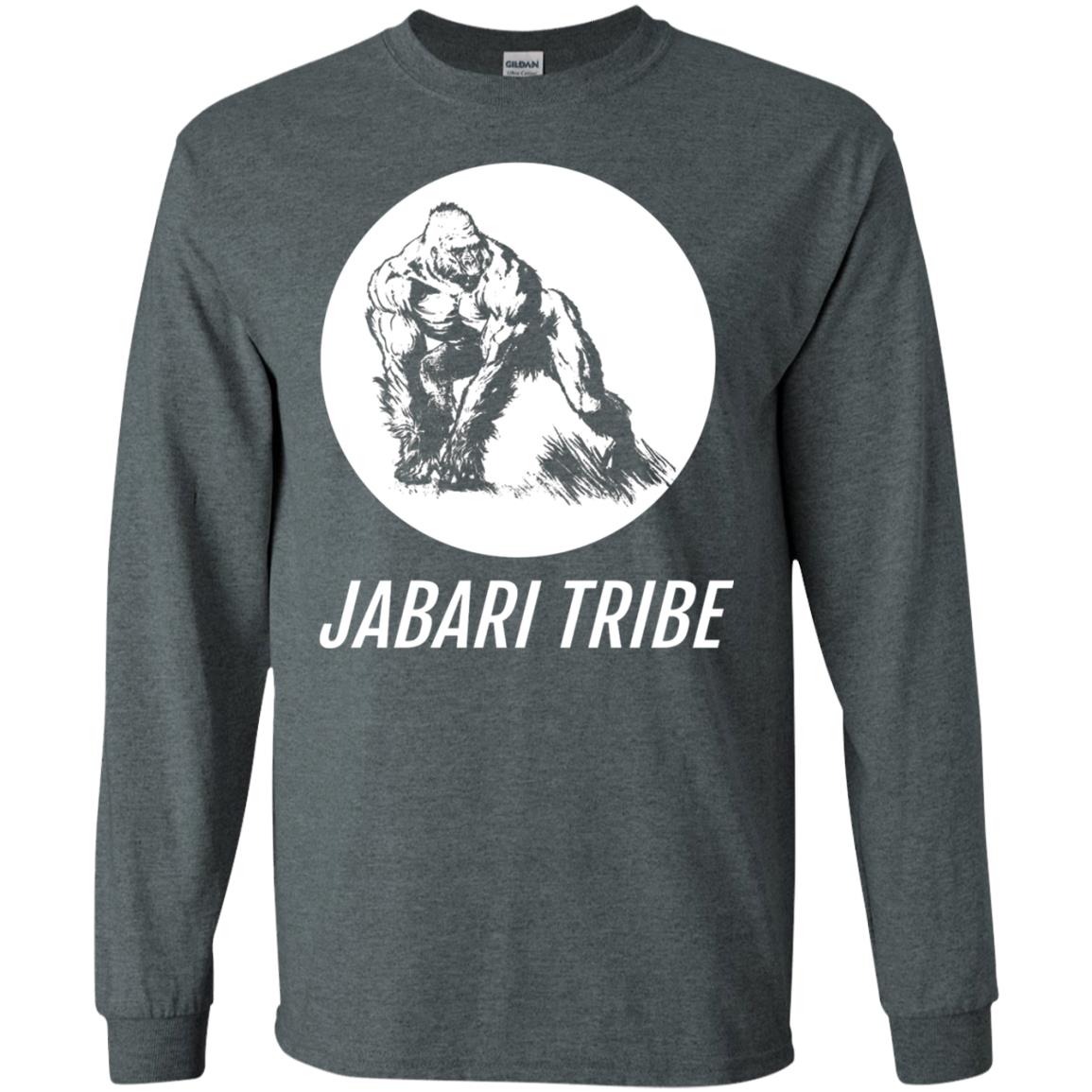Jabari Tribe White Gorilla T-shirt Dark Heather