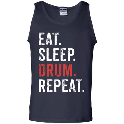 Drummer T-shirt Eat Sleep Drum Repeat Navy