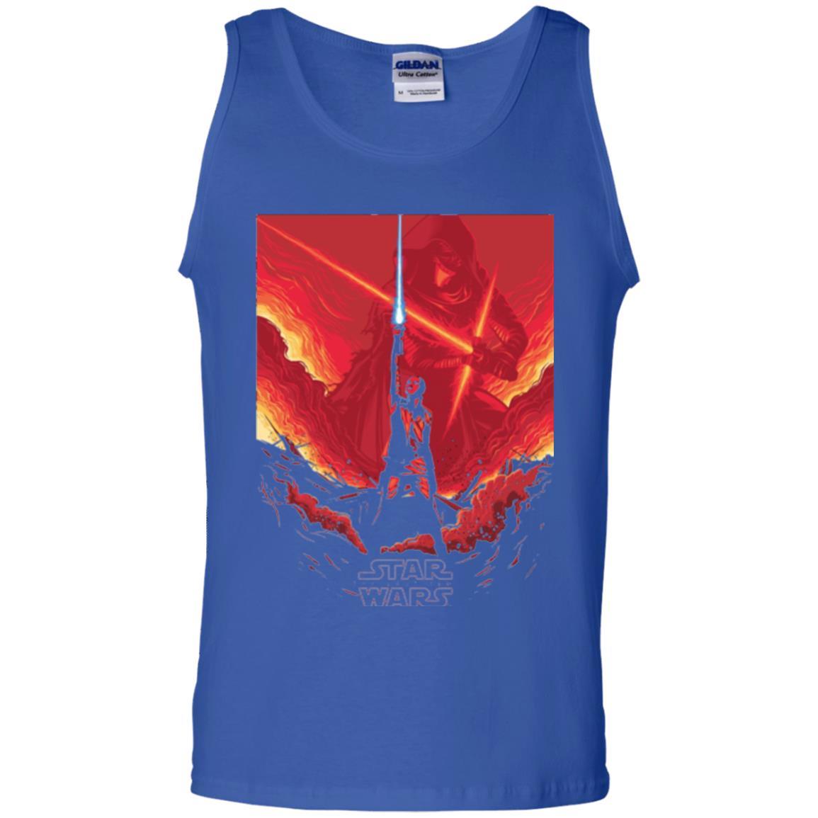 Film T-shirt Star Wars Last Jedi Rey Saber Reach Red Poster Royal