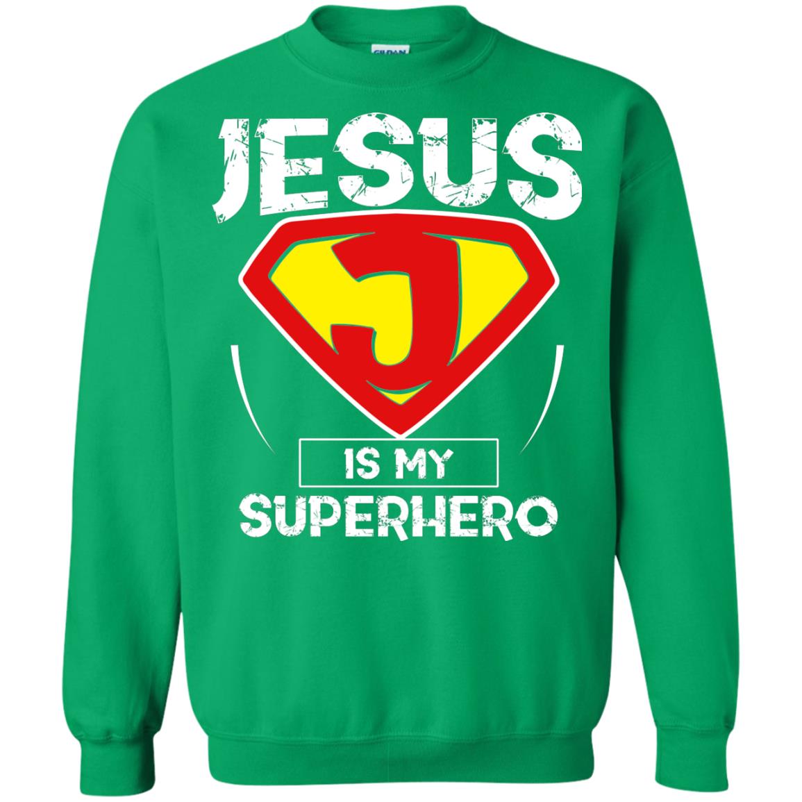 Jesus Is My Superhero Christian Movie Fan T-shirt Irish Green