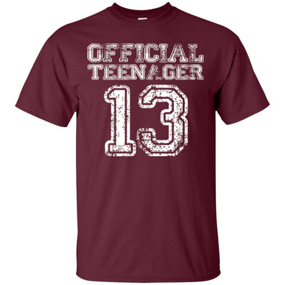 Brithday T-shirt Official Teenager T-shirt Maroon