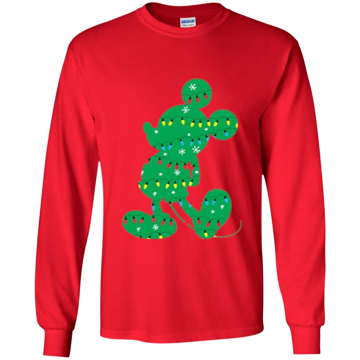 Disney Mickey Mouse Christmas Lights T-shirt Red