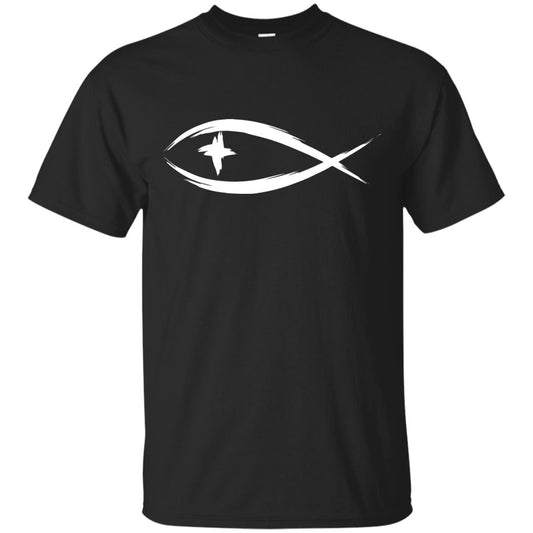 Jesus Fish Christian Shirt Black