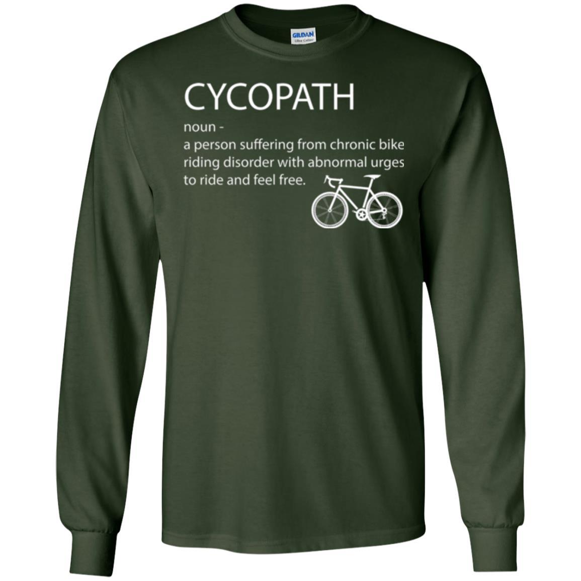Biker T-shirt Cycopath Definition T-shirt Forest Green