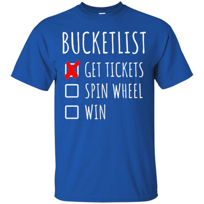 Game Show T-shirt Bucket List Spin Wheel Win Royal