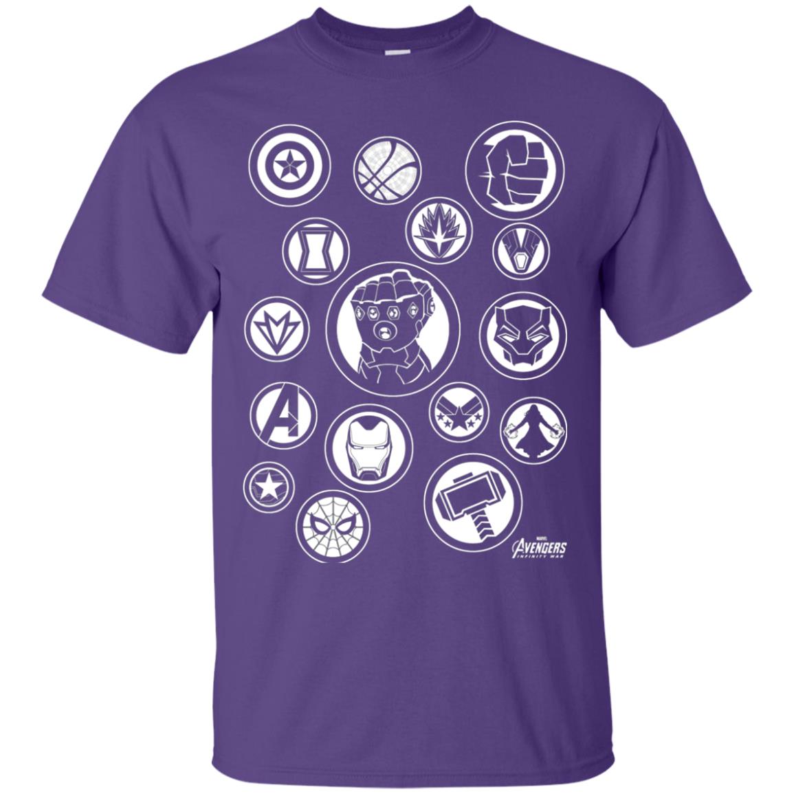 Infinity War Tonal Hero Icon Movie T-shirt Purple