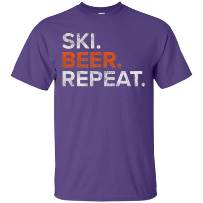 Ski And Beer Lovers T-shirt Purple