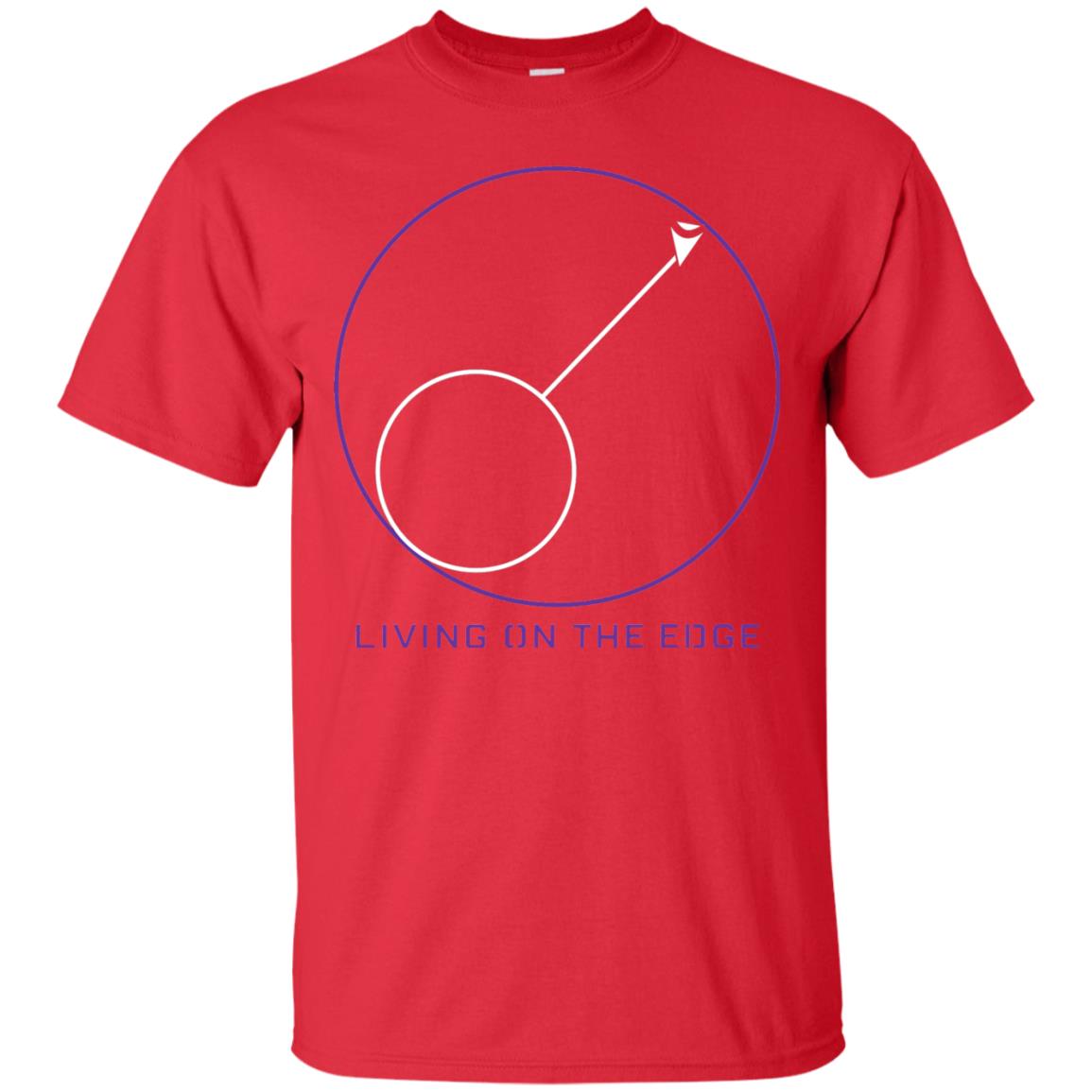 Gamer T-shirt Living On The Edge Run From The Storm Red