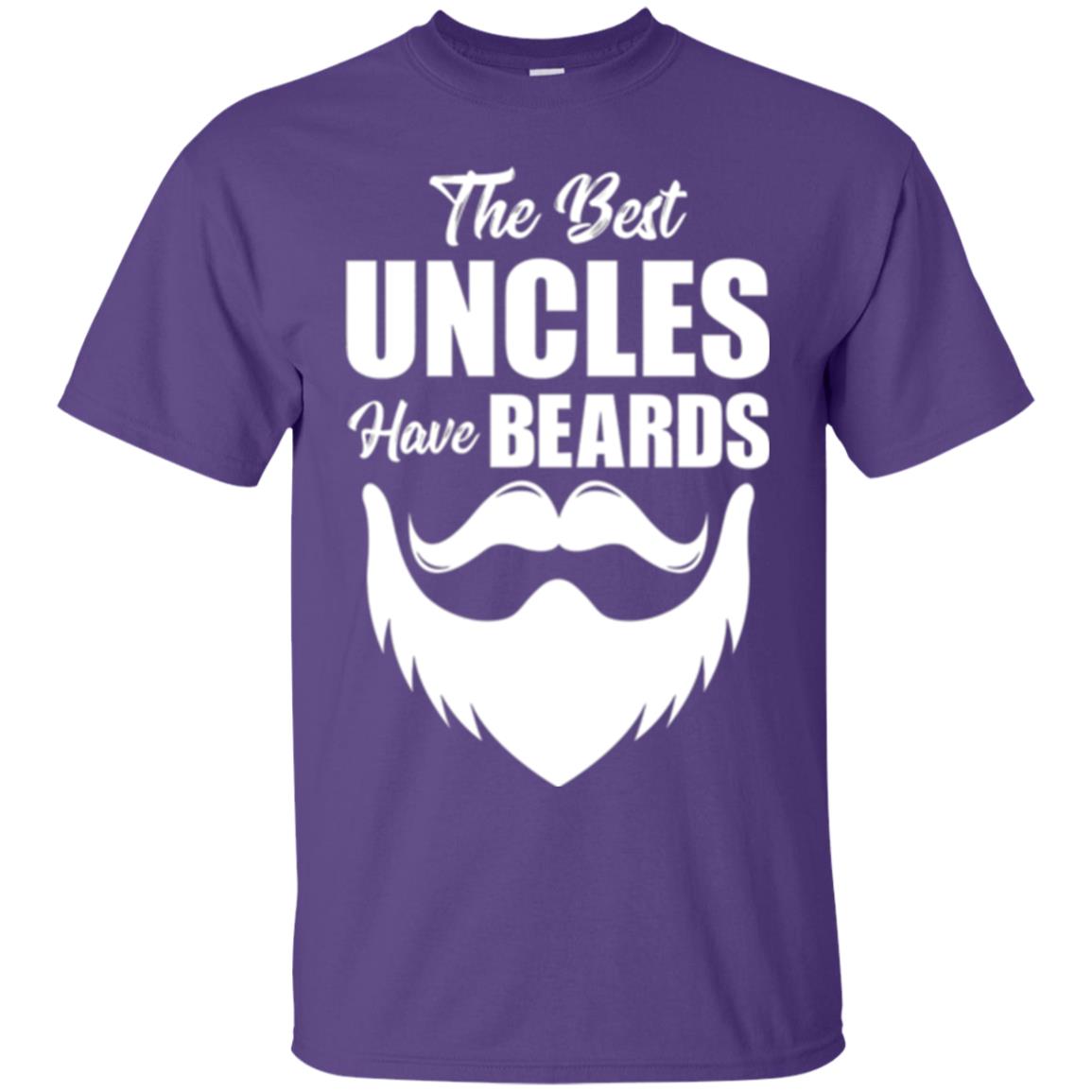 The Best Uncles Have Beards T-shirt Funny Uncle Purple