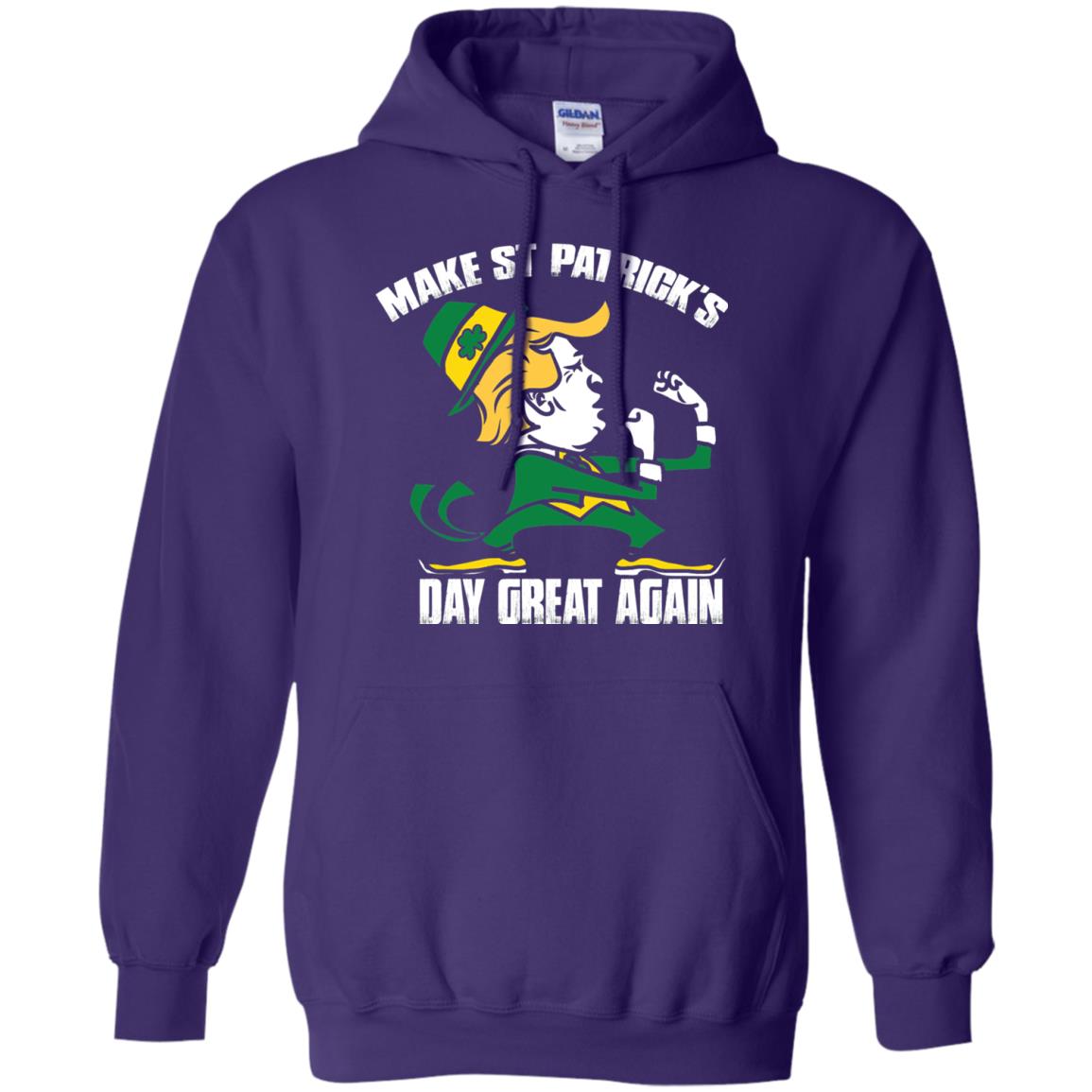 Trump Make St Patricks Day Great Again Funny Trump T-shirt Purple