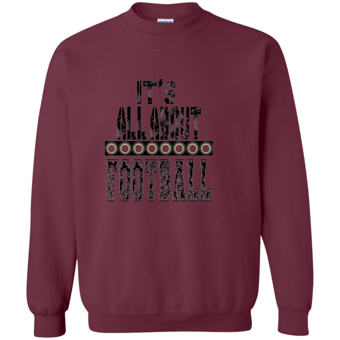 Football Lover T-shirt It_s All About Football Maroon