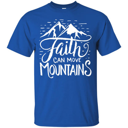Faith Can Move Mountains Christian Gift Shirt Royal