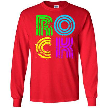 Bright Neon Colours Rock 80_s Retro Theme T-shirt Red