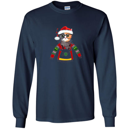 Cat Lovers T-shirt Meowy Christmas Navy