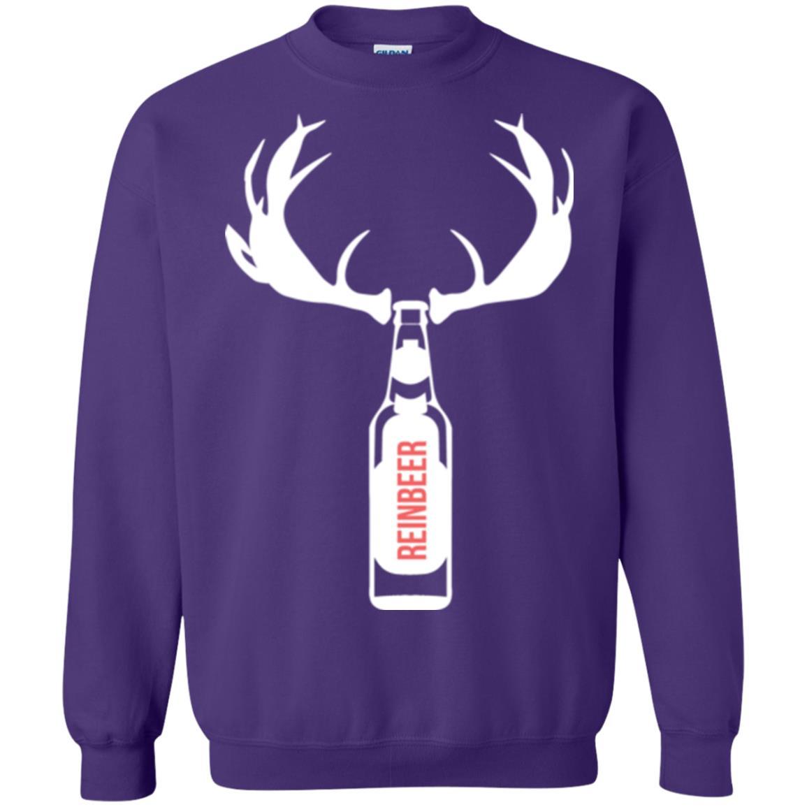 Christmas T-shirt Funny Christmas Reinbeer Purple