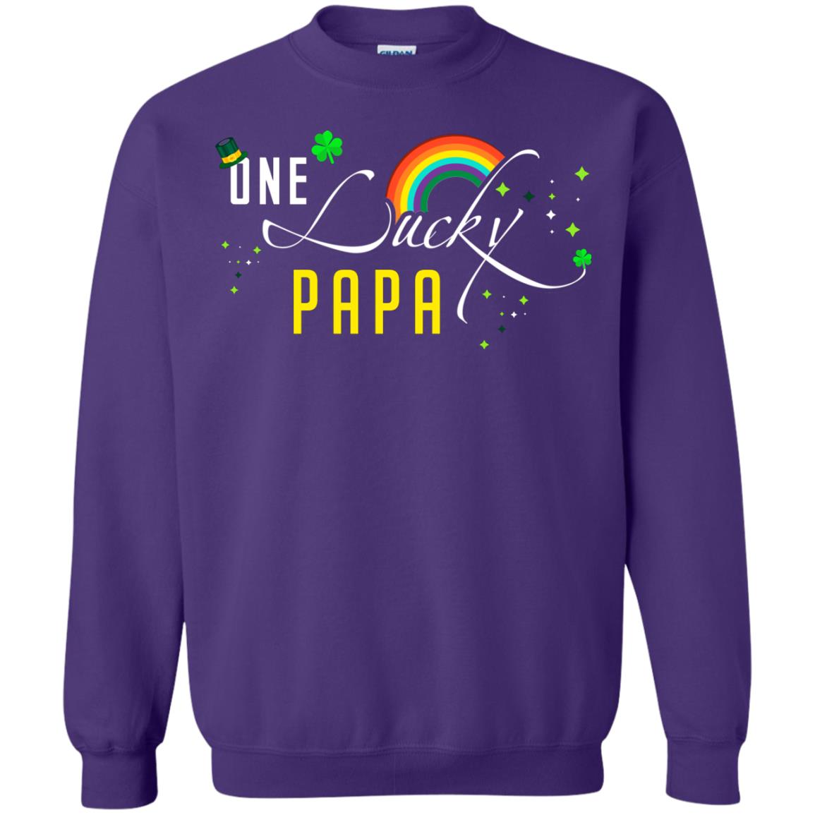 One Lucky Papa St. Patrick_s Day T-shirt Purple