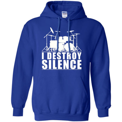 Drums Lover T-shirt I Destroy Silence Royal