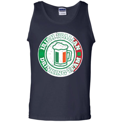 Irish Italian Drinking Team Italy Flag St Patrick_s Day T-shirt Navy