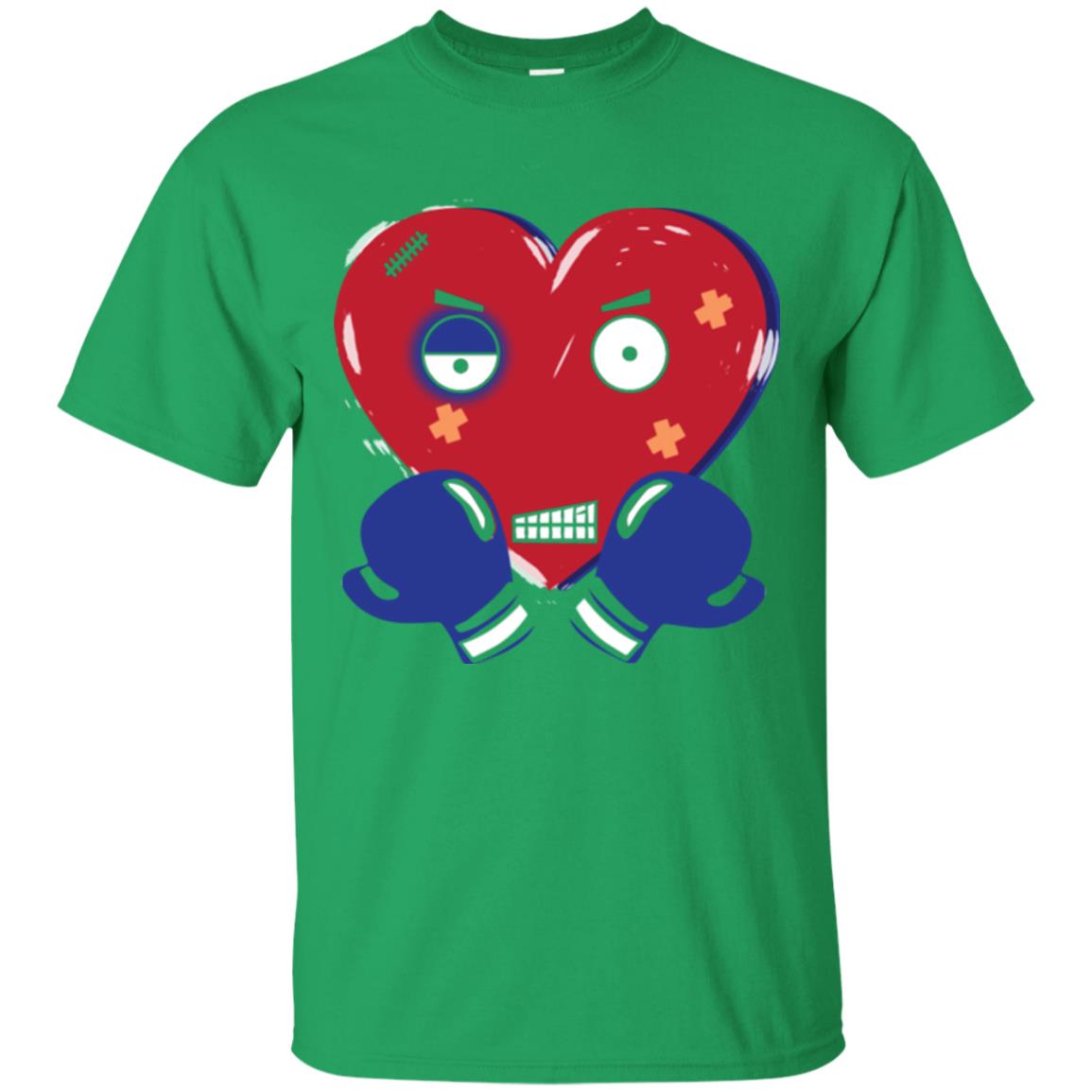 Sad Valentines Day T-shirt Patched Up Heart Irish Green