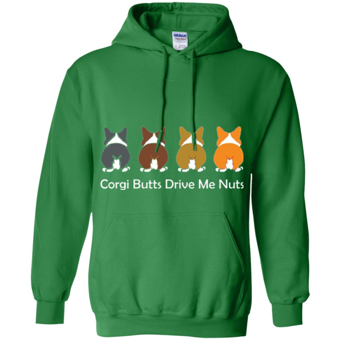 Dog Lover T-shirt Corgi Butts Drive Me Nuts Irish Green