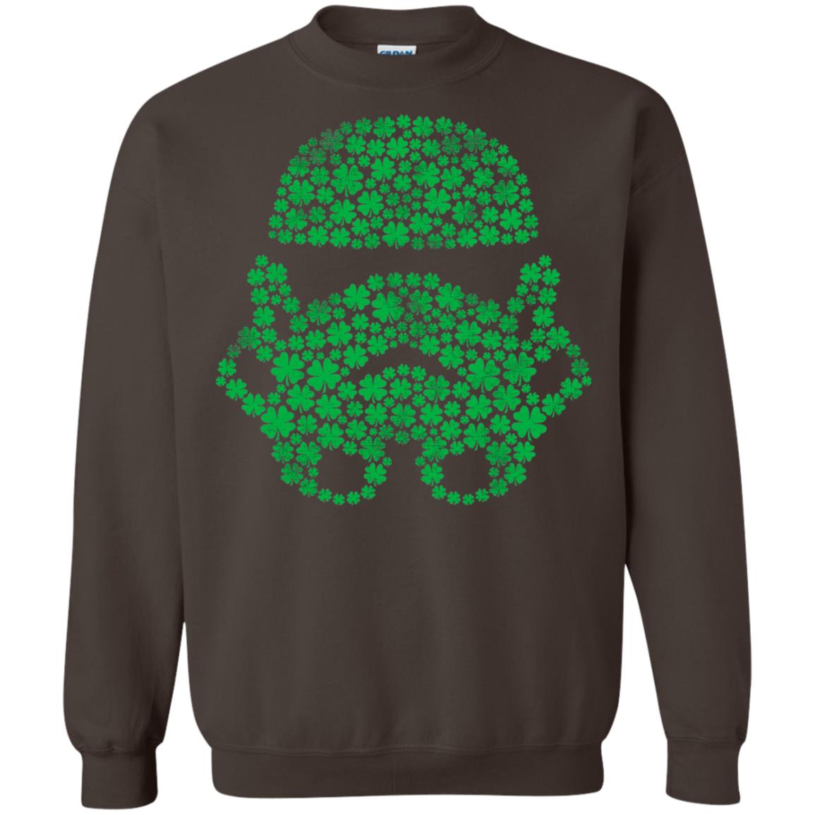 Stormtrooper Clovers St. Patrick_s Graphic T-shirt Dark Chocolate