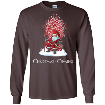 Funny Christmas T-shirt Santa Candy Cane Throne Dark Chocolate