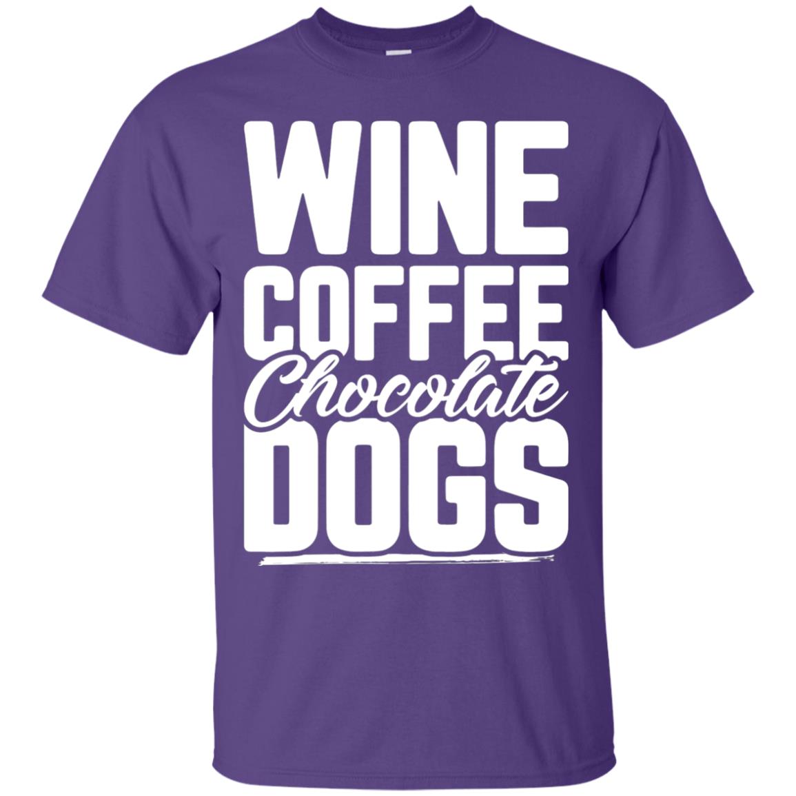 Wine Coffee Chocolate Dogs Tshirt Purple