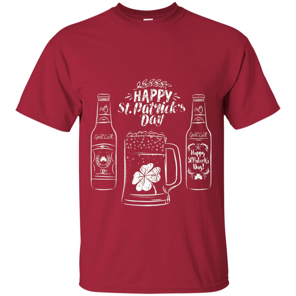 Happy St. Patrick_s Day Drinking Beer St Patrick_s Day T-shirt Cardinal