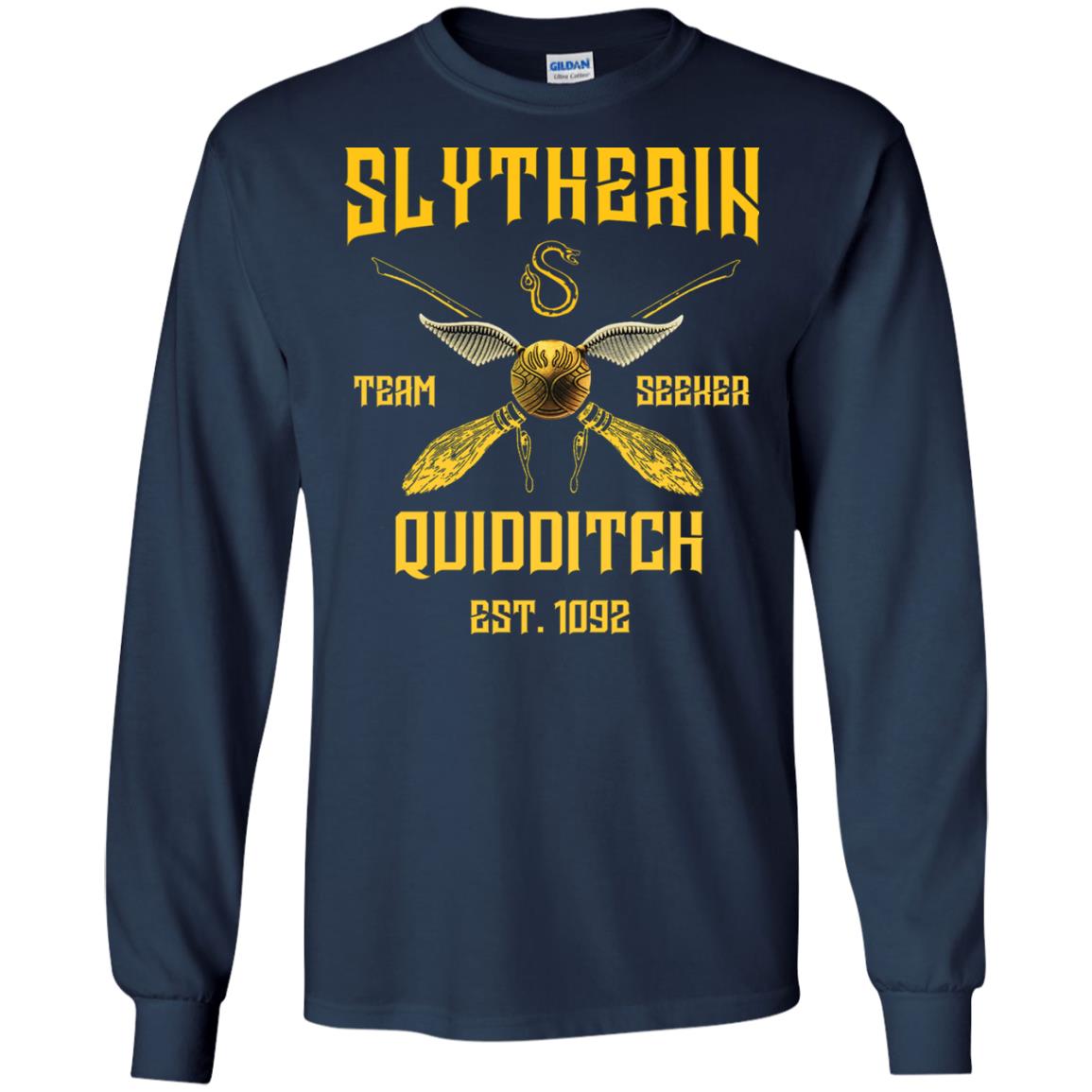 Slytherin Quiddith Team Seeker Est 1092 Harry Potter Shirt Navy
